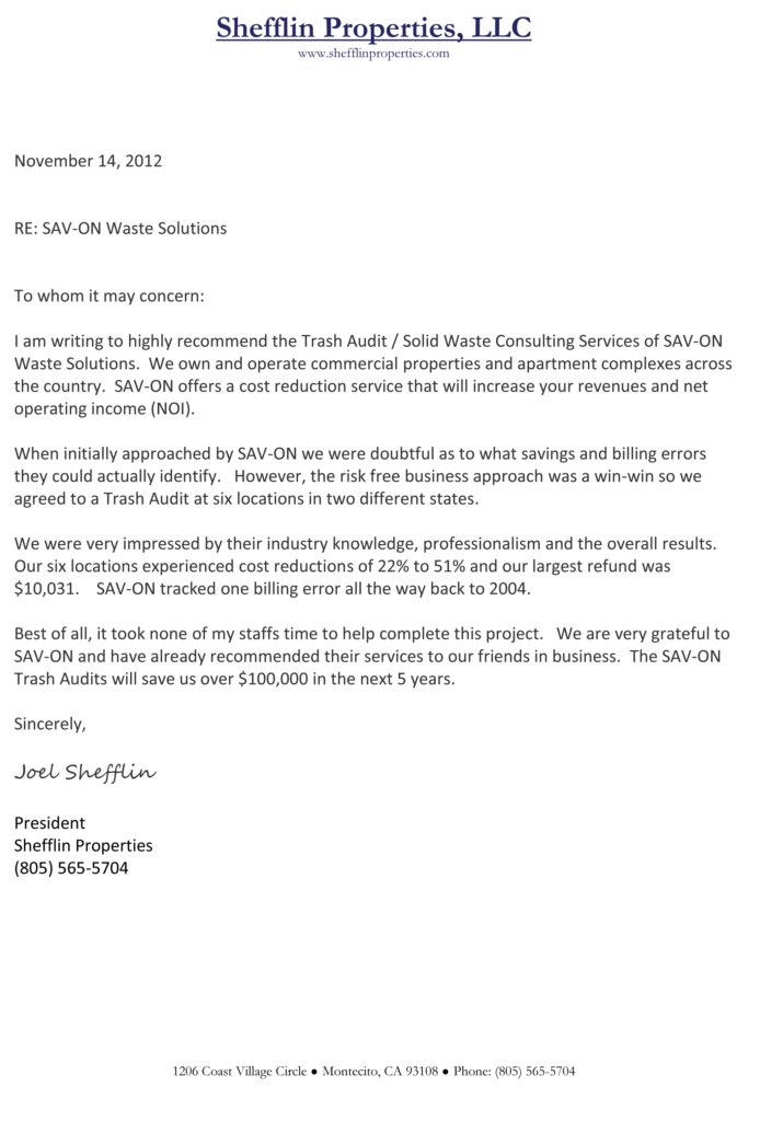 100k Referral Letter